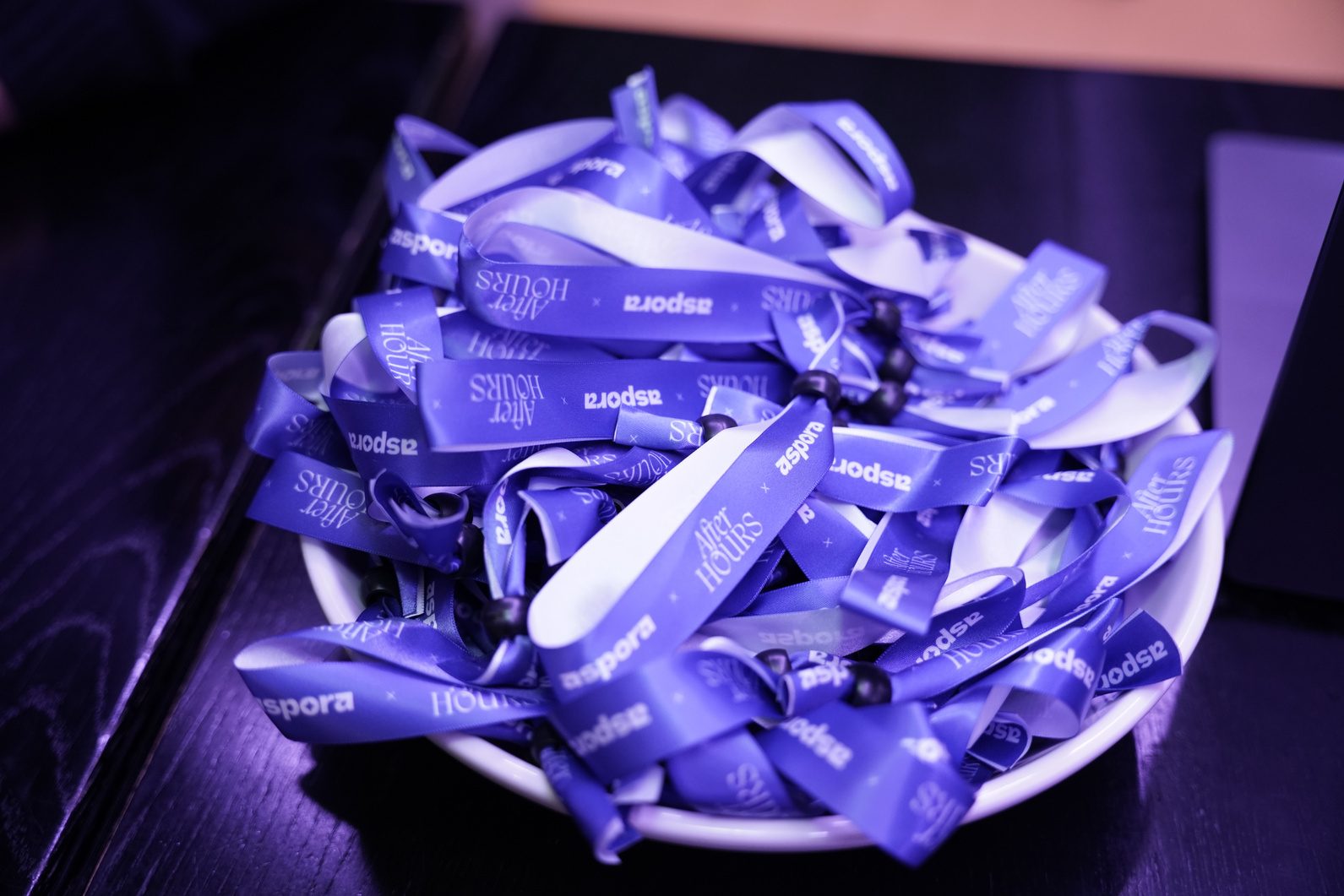 Custom branded lanyards for the Aspora event