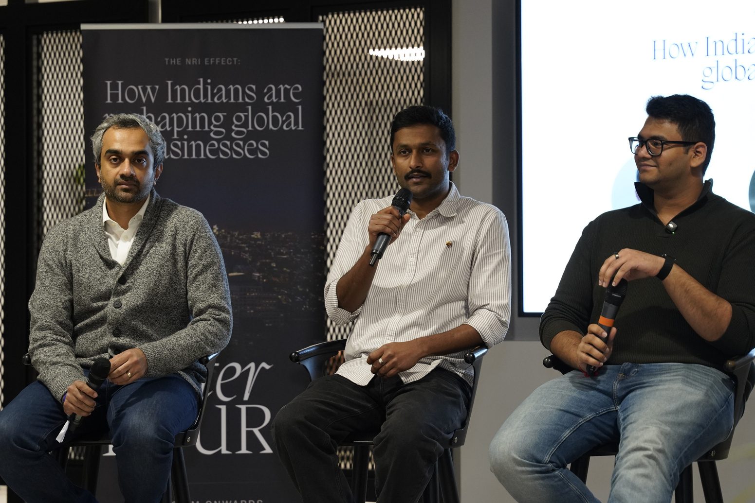 Founders on stage during the Q&A session